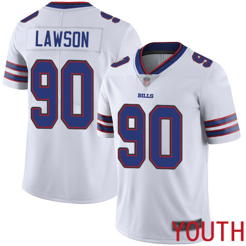 Youth Buffalo Bills #90 Shaq Lawson White Vapor Untouchable Limited Player NFL Jersey->youth nfl jersey->Youth Jersey